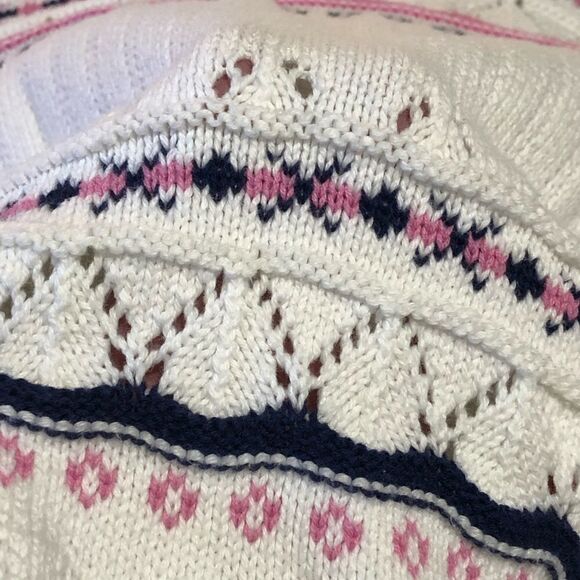 𝅺VINTAGE short sleeve cotton crewneck sweater size M - Picture 5 of 10